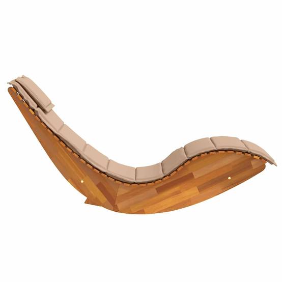 Lot de 2 bains de soleil jardin bois acacia coussins imperméables marron - ComfortXL Outdoor Living - Image 6