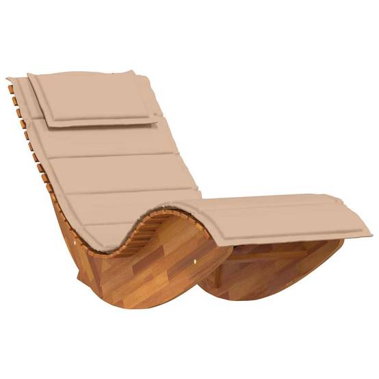 Lot de 2 bains de soleil jardin bois acacia coussins imperméables marron - ComfortXL Outdoor Living - Image 4