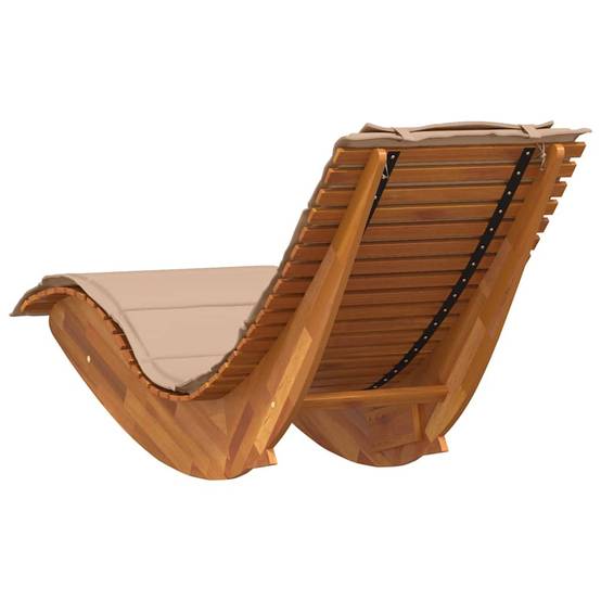 Lot de 2 bains de soleil jardin bois acacia coussins imperméables marron - ComfortXL Outdoor Living - Image 7