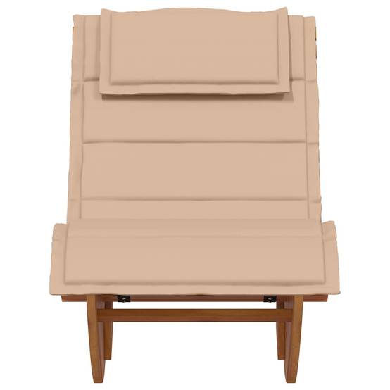 Lot de 2 bains de soleil jardin bois acacia coussins imperméables marron - ComfortXL Outdoor Living - Image 5