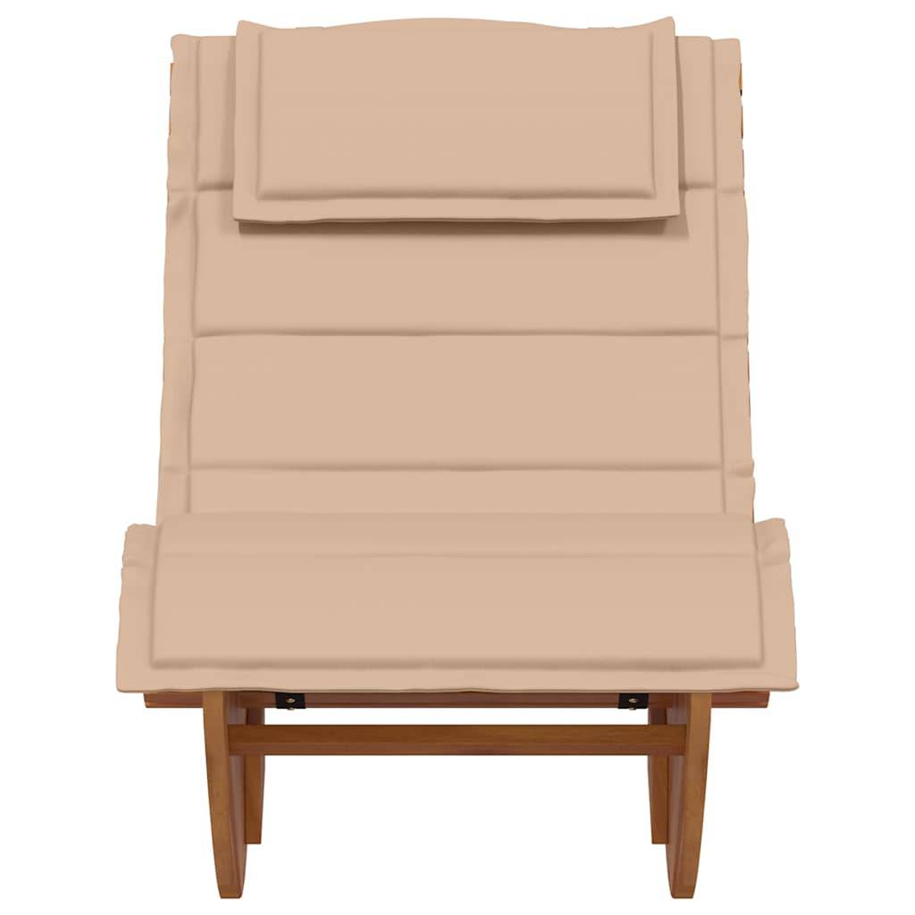 Lot de 2 bains de soleil jardin bois acacia coussins imperméables marron - ComfortXL Outdoor Living - Image 5