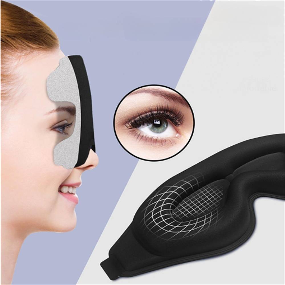 Masque de Sommeil 3D Violet - Zero Lumière - Confort Optimal pour Yeux et Cils - Ultra Léger 30g - Lytech - Imagen 4