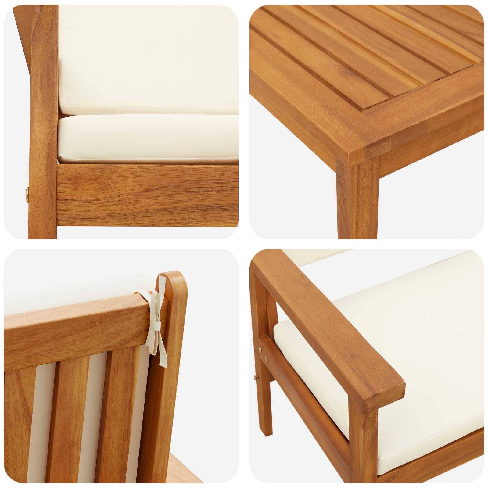 Vidaxl - Ensemble de canapé de jardin 2 pcs-Salons de jardin Blanc crème - Image 6