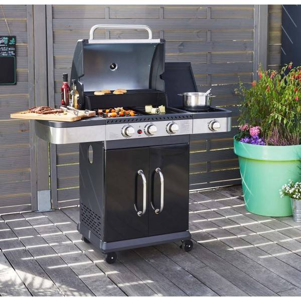 Cook in Garden - Barbecue à gaz 3 brûleurs 11,5 kW avec réchaud pour 10 personnes FIDGI 3 Cook’in Garden - Image 2