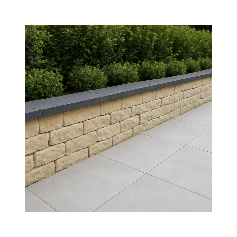 Jardinex - Couvre mur plat ardoise brossée 100 x 30 x 3 cm - Gris (Lot de 15) - Jardinex - Image 5