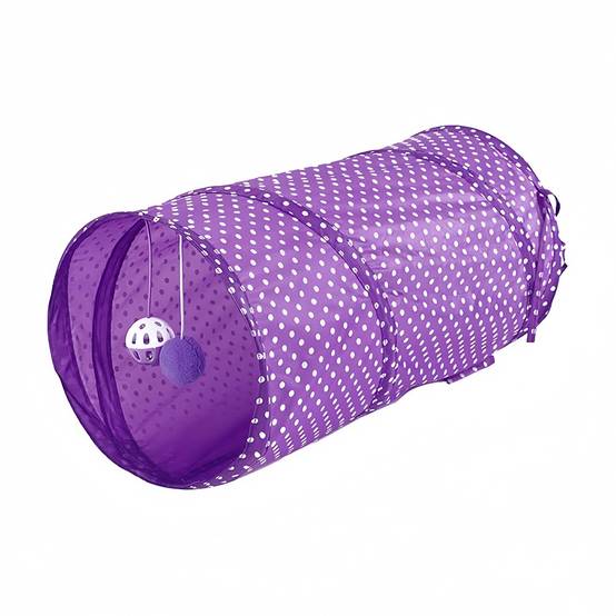 Tunnel Pliable pour Chats Chiots et Lapins Violet - DtopbuyAge - Image 1