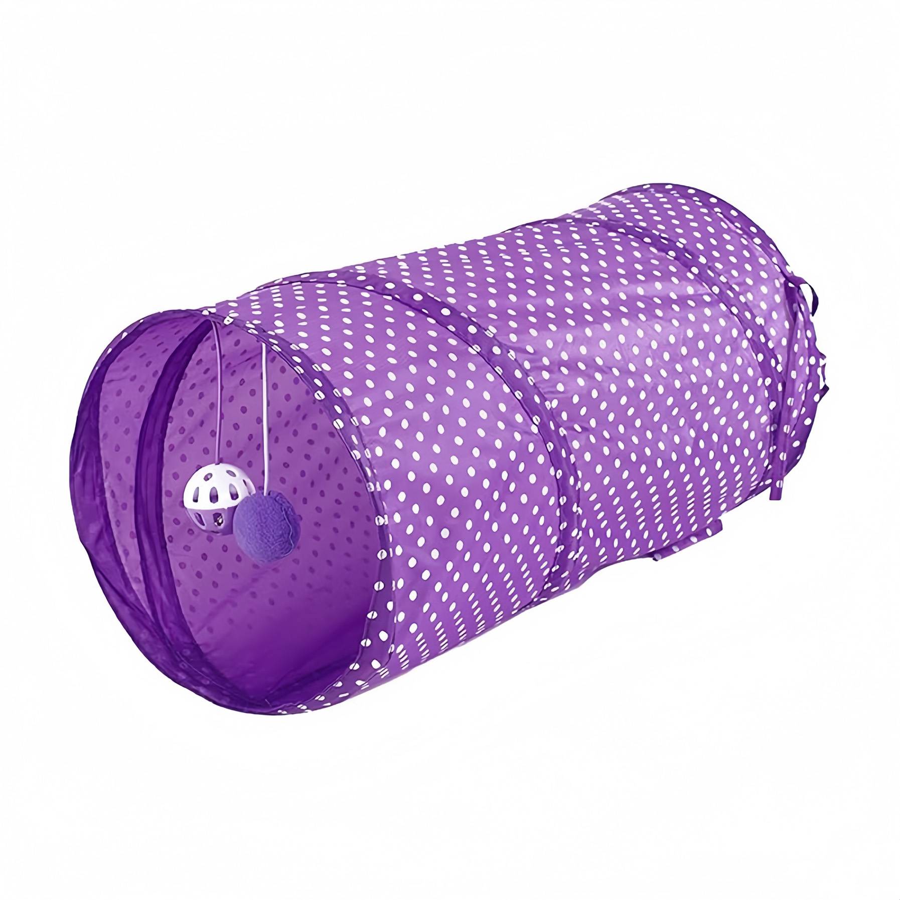Tunnel Pliable pour Chats Chiots et Lapins Violet - DtopbuyAge - Image 1