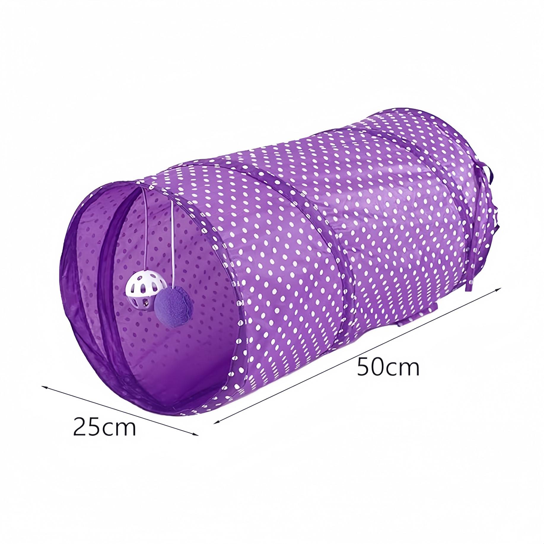 Tunnel Pliable pour Chats Chiots et Lapins Violet - DtopbuyAge - Image 2