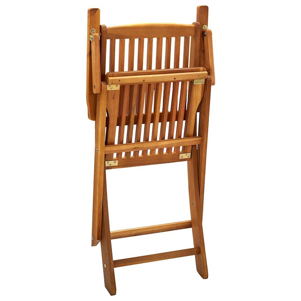Vidaxl - Chaises pliantes 2 pièces en bois d'acacia massif vidaXL 46337 - Imagen 7
