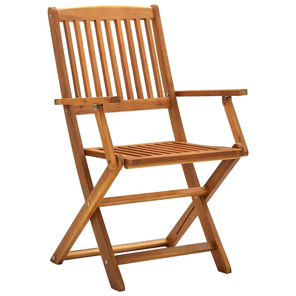 Vidaxl - Chaises pliantes 2 pièces en bois d'acacia massif vidaXL 46337 - Imagen 2