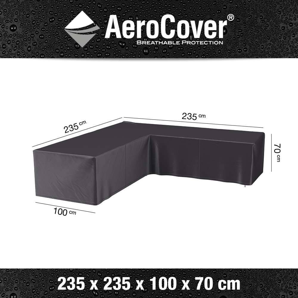 Housse de protection respirante pour ensemble de mobilier extérieur Pour ensemble mobilier angle 235x235x100xH70 cm - Imagen 3