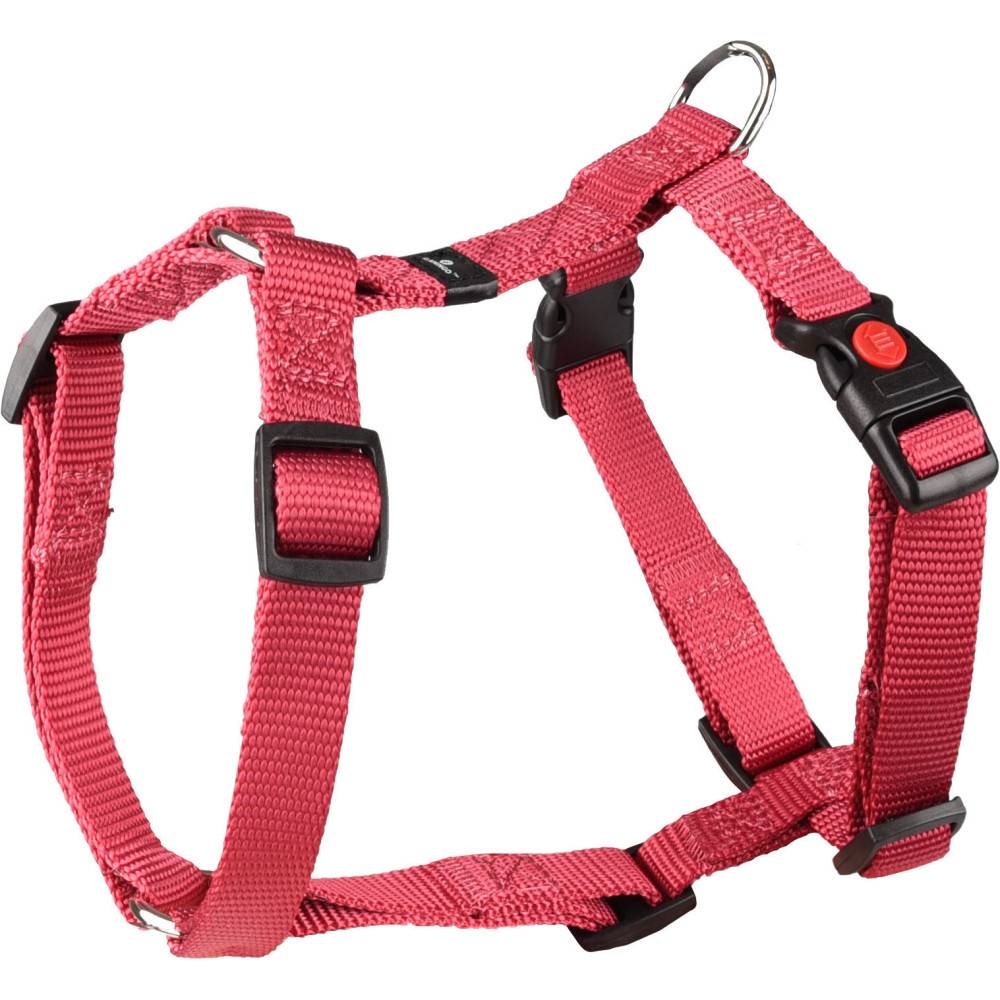 Harnais H Ziggi S/M  tour de cou 35 -50 cm 15 MM rouge cerise pour chien - Image 1