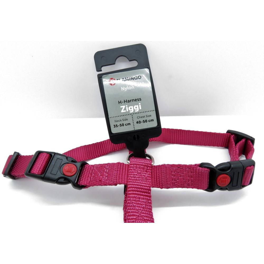 Harnais H Ziggi S/M  tour de cou 35 -50 cm 15 MM rouge cerise pour chien - Image 6