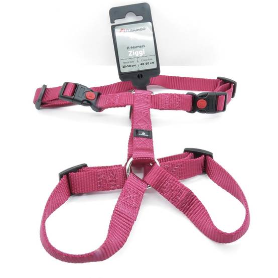 Flamingo - Harnais H Ziggi S/M tour de cou 35 -50 cm 15 MM rouge cerise pour chien - Image 3