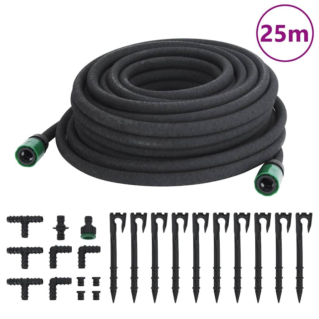 Vidaxl - Tuyau d'arrosage de jardin noir 0,6" 25 m caoutchouc vidaXL 155870 - Image 1