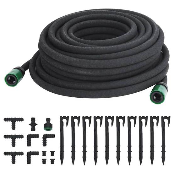 Vidaxl - Tuyau d'arrosage de jardin noir 0,6" 25 m caoutchouc vidaXL 155870 - Image 2