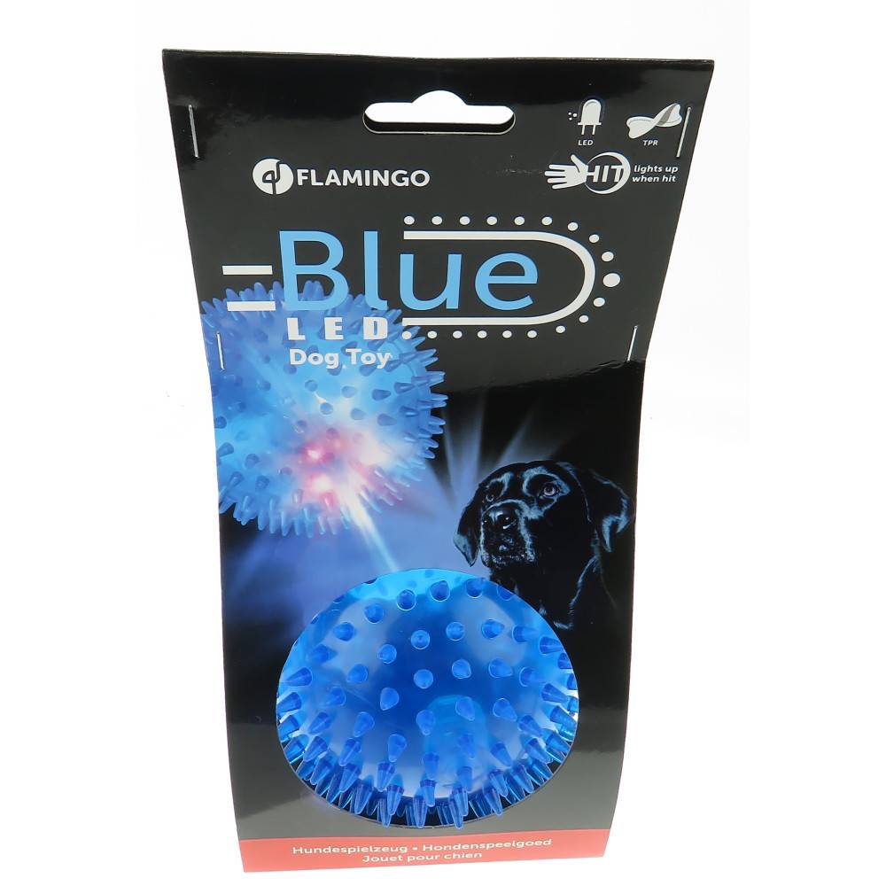 Flamingo - Jouet en TPR balle épines + LED ø 12 cm, pour chiens - Imagen 5