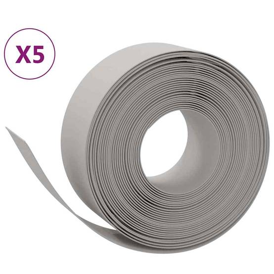 Bordure pelouse polyéthylène aménagement extérieur délimitation 10mx20cm gris - ComfortXL Outdoor Living - Image 2