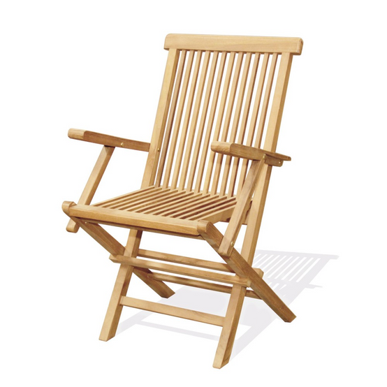Salon de jardin Teck 10 places Table ovale 6 chaises 2 fauteuils KAJANG - Image 6