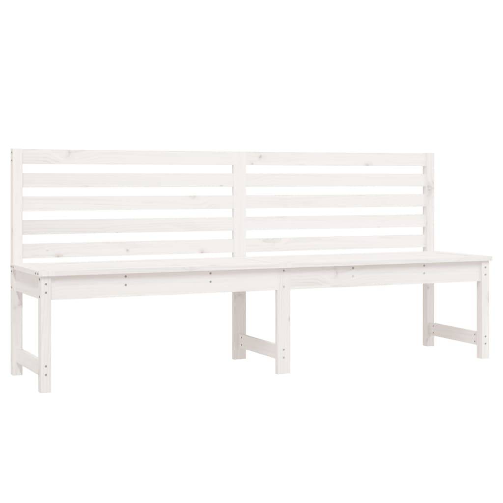 Maison Chic - Banc de jardin - Banc d'extérieur - Banquette blanc 201,5 cm bois massif de pin - Imagen 1