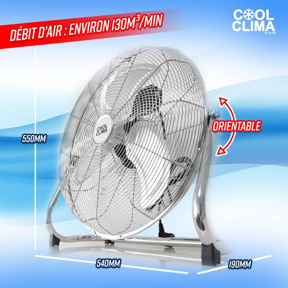 Cool Clima - Ventilateur métallique 90W - 45CM - Image 4