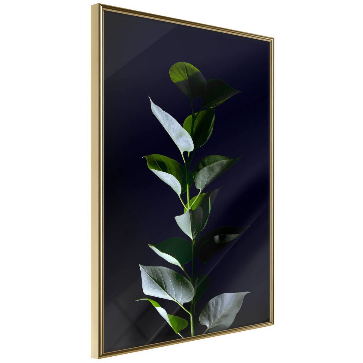 Affiche Murale Encadrée "Floral Elegance" 21 x 30 cm Or