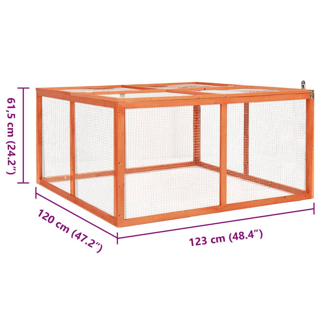 Vidaxl - Clapier 124x120x60 cm Bois de sapin massif vidaXL 170876 - Imagen 2