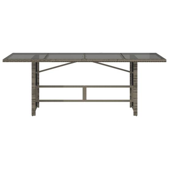 PANGIVO - Table de jardin résine tressée verre gris 190 x 80 x 75 cm - PANGIVO - Image 4