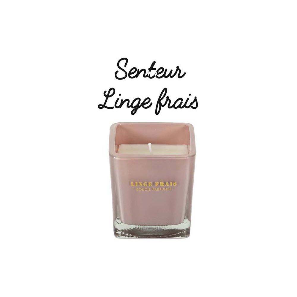 The Home Deco Factory - Bougie parfumée carrée Nude 7 cm (Lot de 3) Rose poudré The Home Deco Factory - Imagen 4