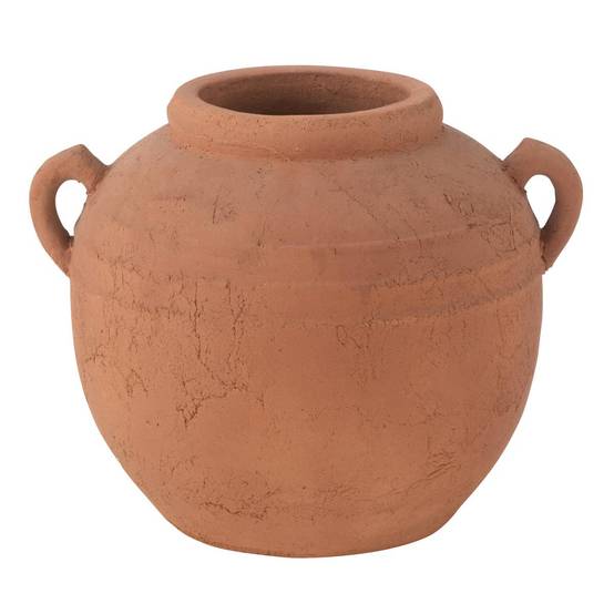 Vase Rond en Terre Cuite "Moke" 29cm Cuivre - Image 1