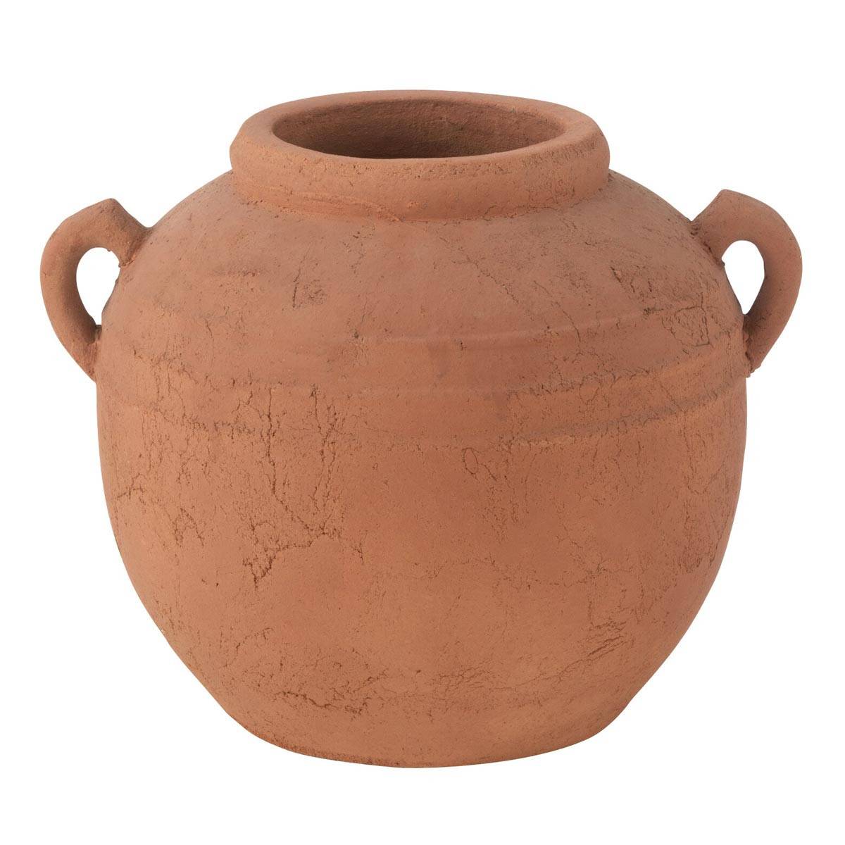 Vase Rond en Terre Cuite "Moke" 29cm Cuivre - Image 1