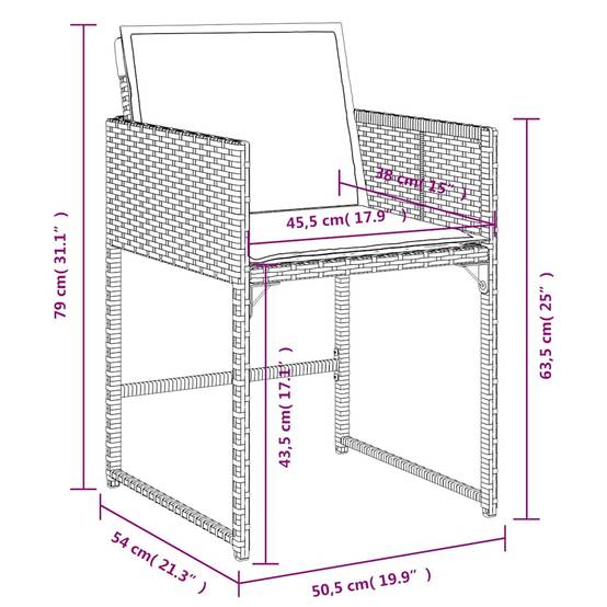 ComfortXL - Table et 16 Chaises de Jardin Encastrables Grises, Salon de Repas Grande Capacité – ComfortXL Outdoor Living - Image 9