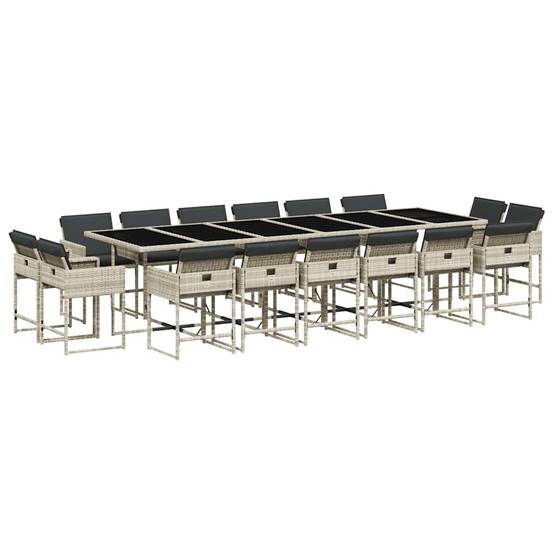 ComfortXL - Table et 16 Chaises de Jardin Encastrables Grises, Salon de Repas Grande Capacité – ComfortXL Outdoor Living - Image 2