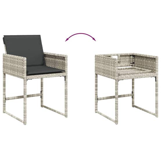 ComfortXL - Table et 16 Chaises de Jardin Encastrables Grises, Salon de Repas Grande Capacité – ComfortXL Outdoor Living - Image 7