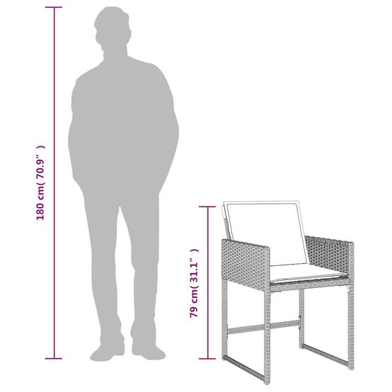 ComfortXL - Table et 16 Chaises de Jardin Encastrables Grises, Salon de Repas Grande Capacité – ComfortXL Outdoor Living - Image 10