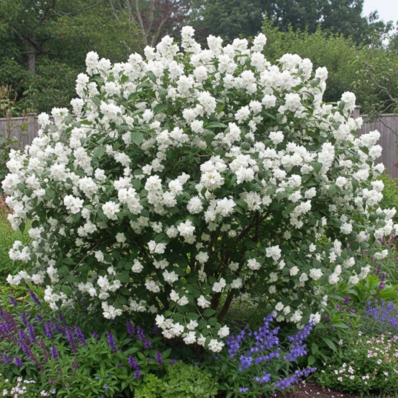 Seringat des jardins Minnesota Snowflake, Philadelphus à fleurs Blanche - feuillage Caduc - Pot de 7,5L - 40/60 cm-  hauteur à maturité De 1,00 m à 1, - Imagen 10