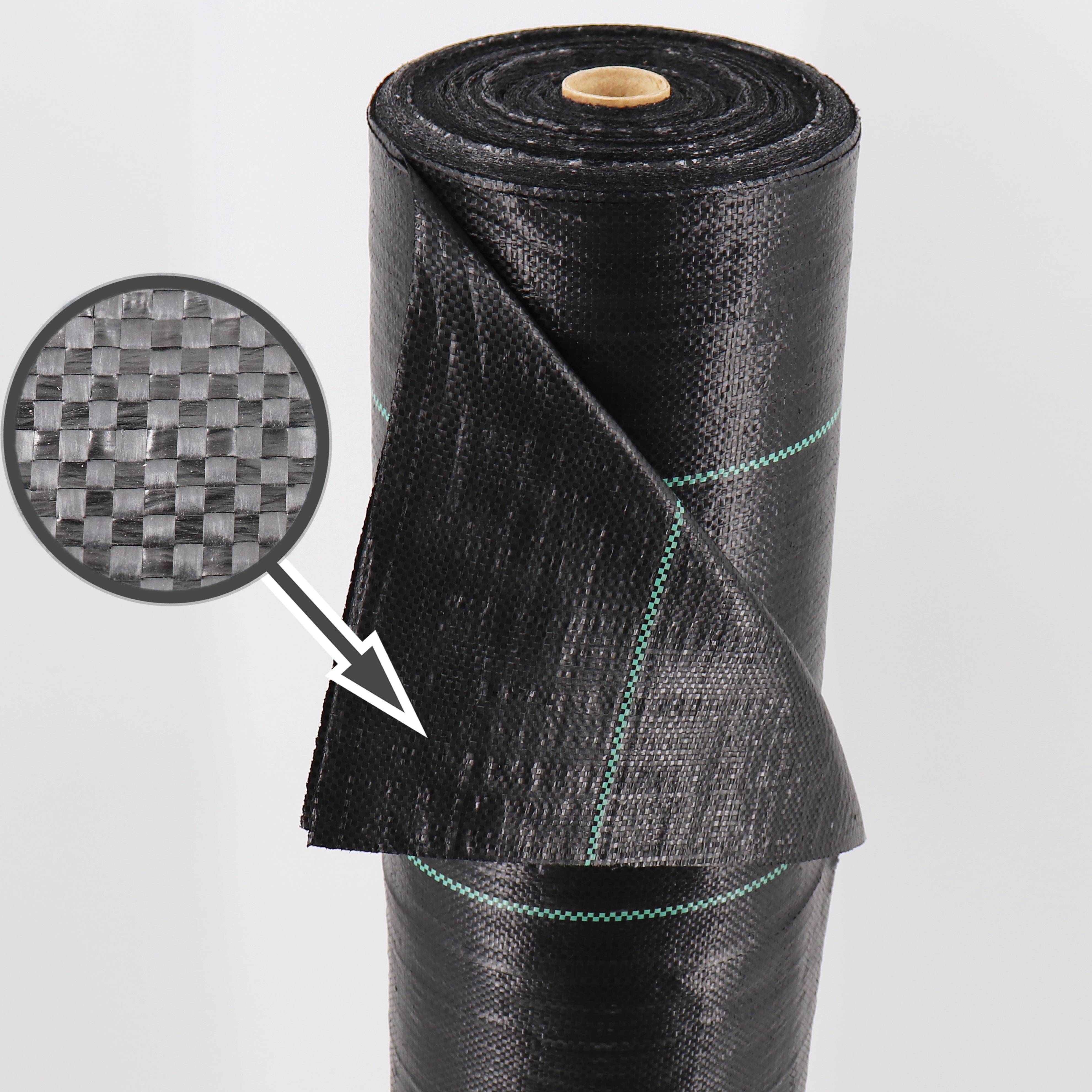 24 m² tissu de sol, bâche anti-mauvaises herbes, bâche de paillage 100 g, 2 m de large, noir - Image 4