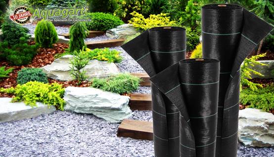 24 m² tissu de sol, bâche anti-mauvaises herbes, bâche de paillage 100 g, 2 m de large, noir - Image 2