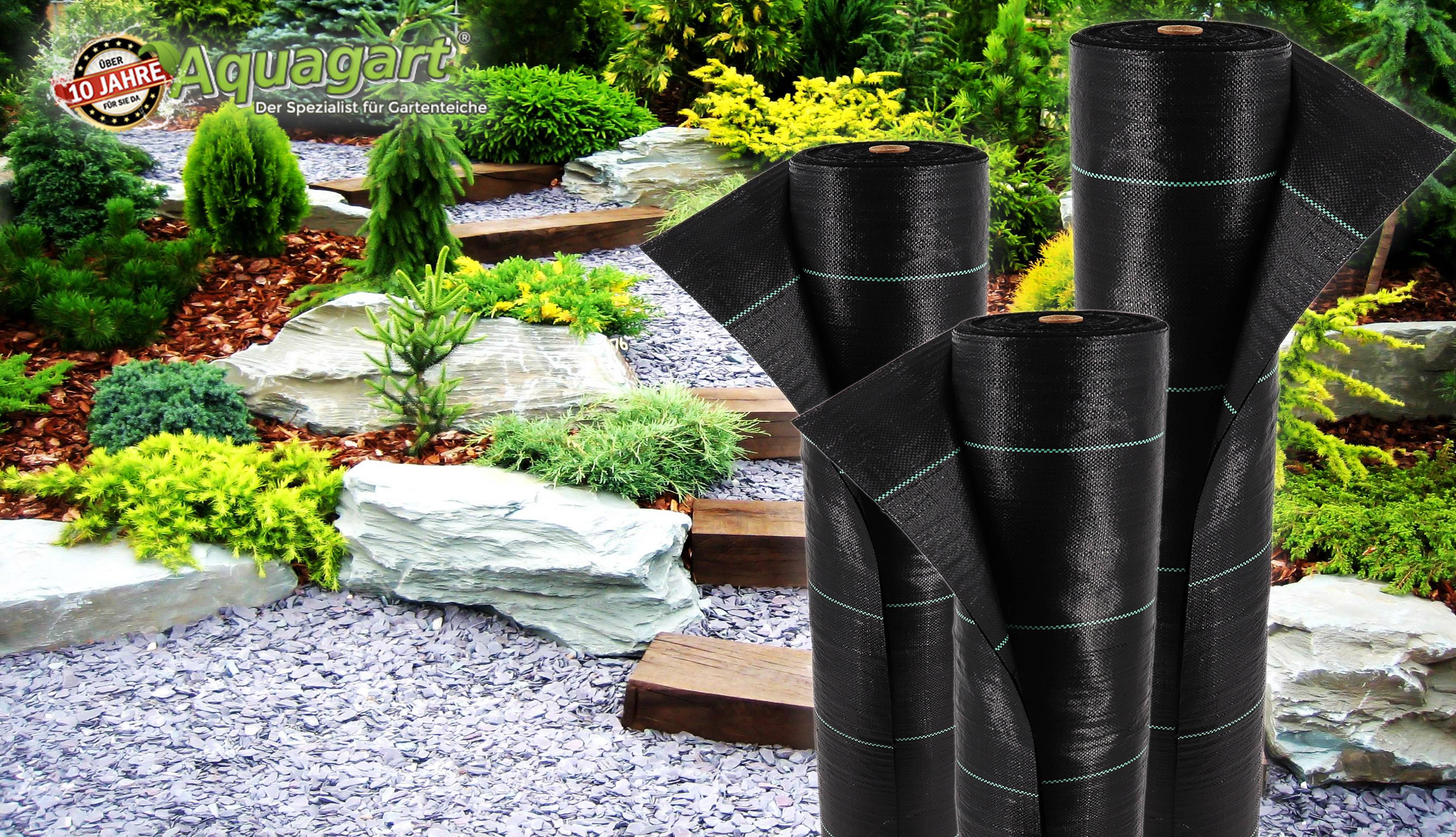 24 m² tissu de sol, bâche anti-mauvaises herbes, bâche de paillage 100 g, 2 m de large, noir - Image 2