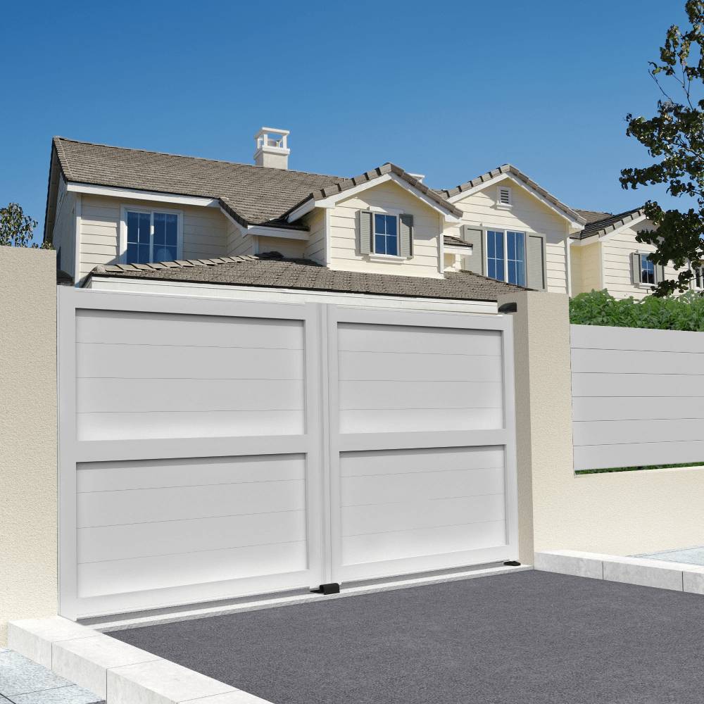 Intersun - Portail battant plein L 3500 x H 1757 mm (Blanc) - INTERSUN - Imagen 2