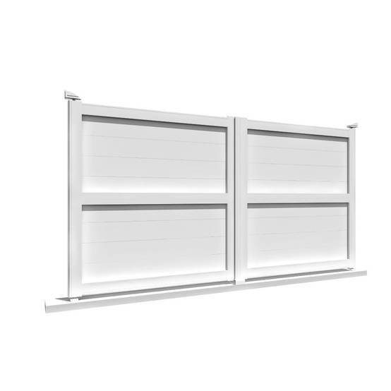 Intersun - Portail battant plein L 3500 x H 1757 mm (Blanc) - INTERSUN - Imagen 1