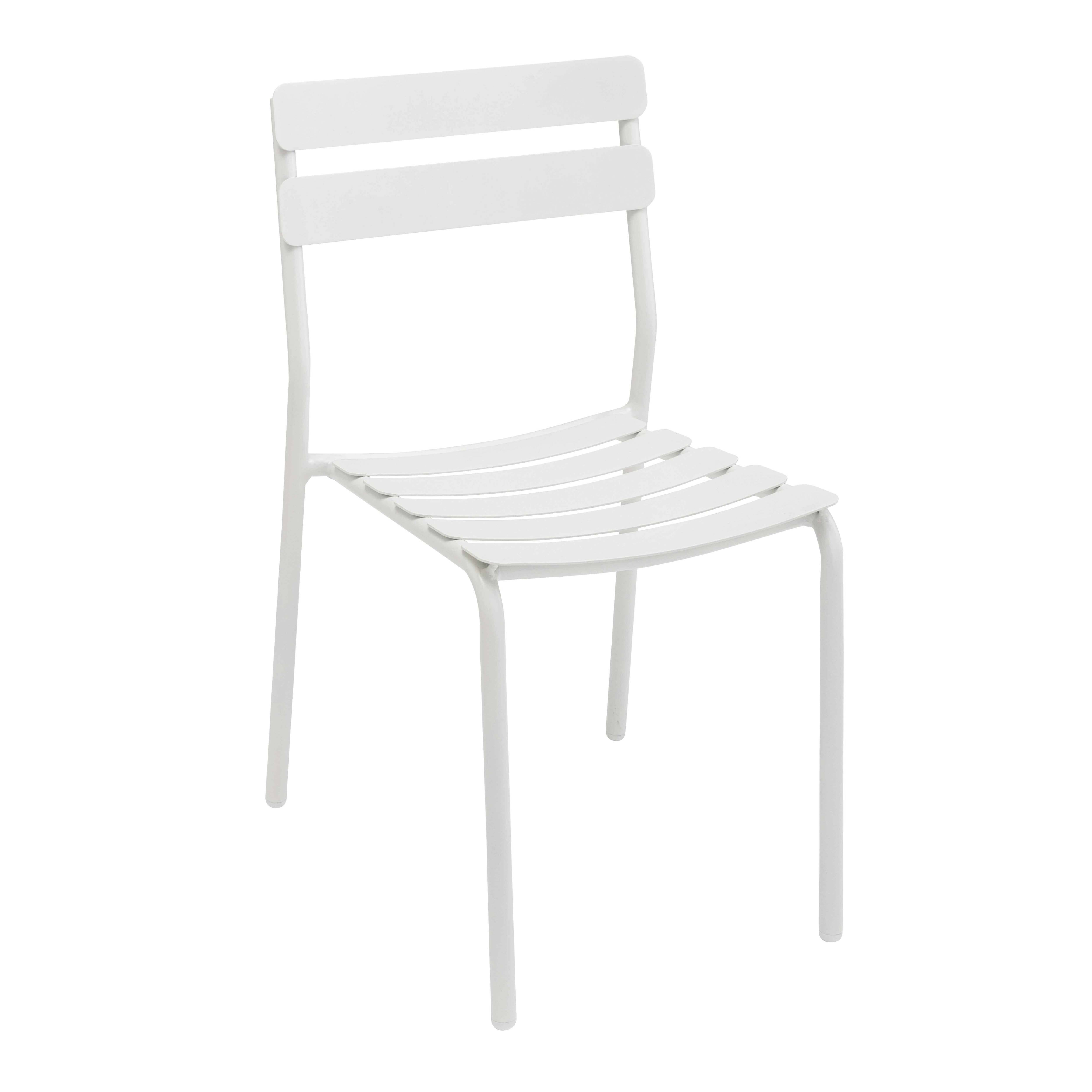 Oviala - Chaise de terrasse en aluminium blanche Almada - Oviala - Imagen 1