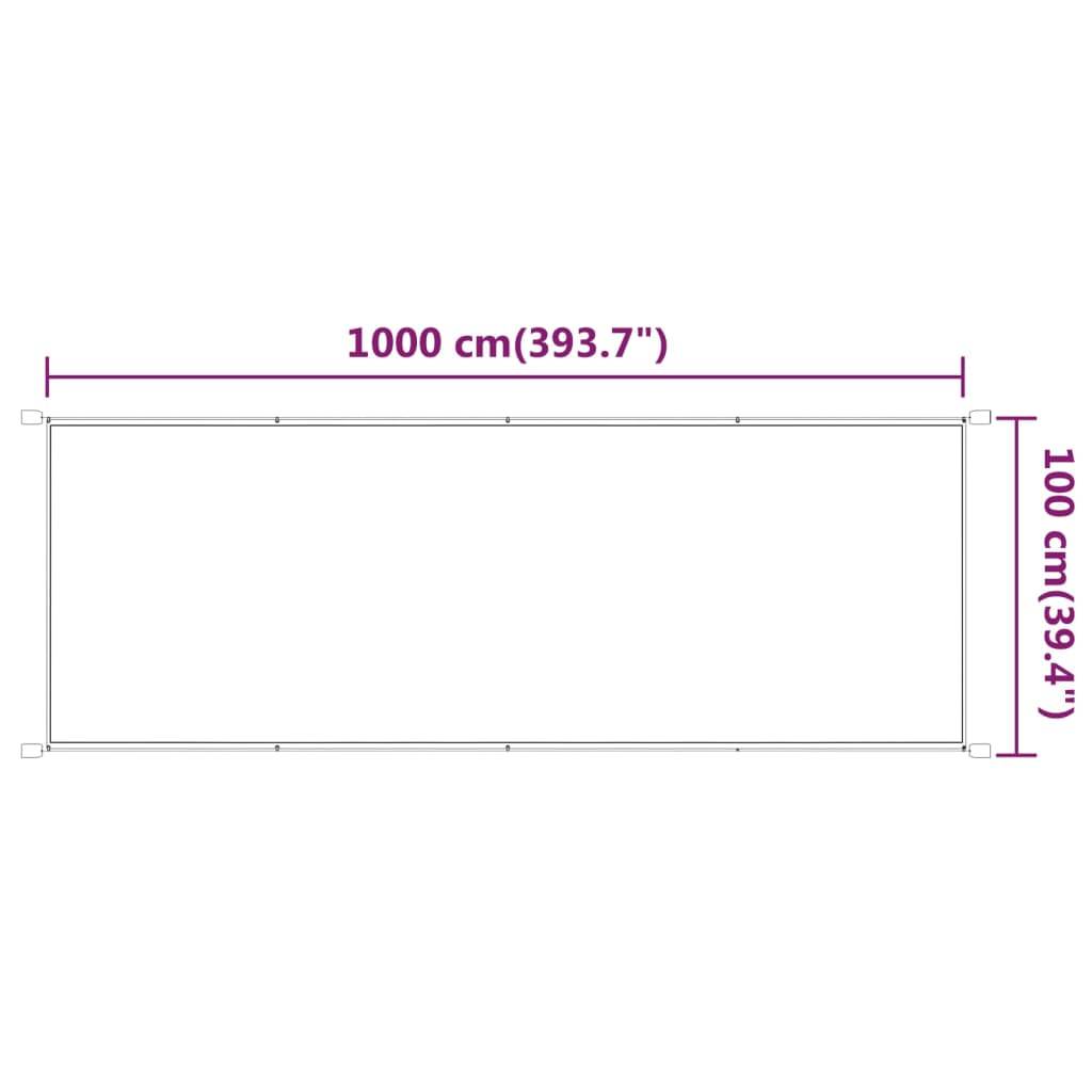Helloshop26 - Auvent vertical 100x1000 cm tissu oxford blanc - Imagen 5