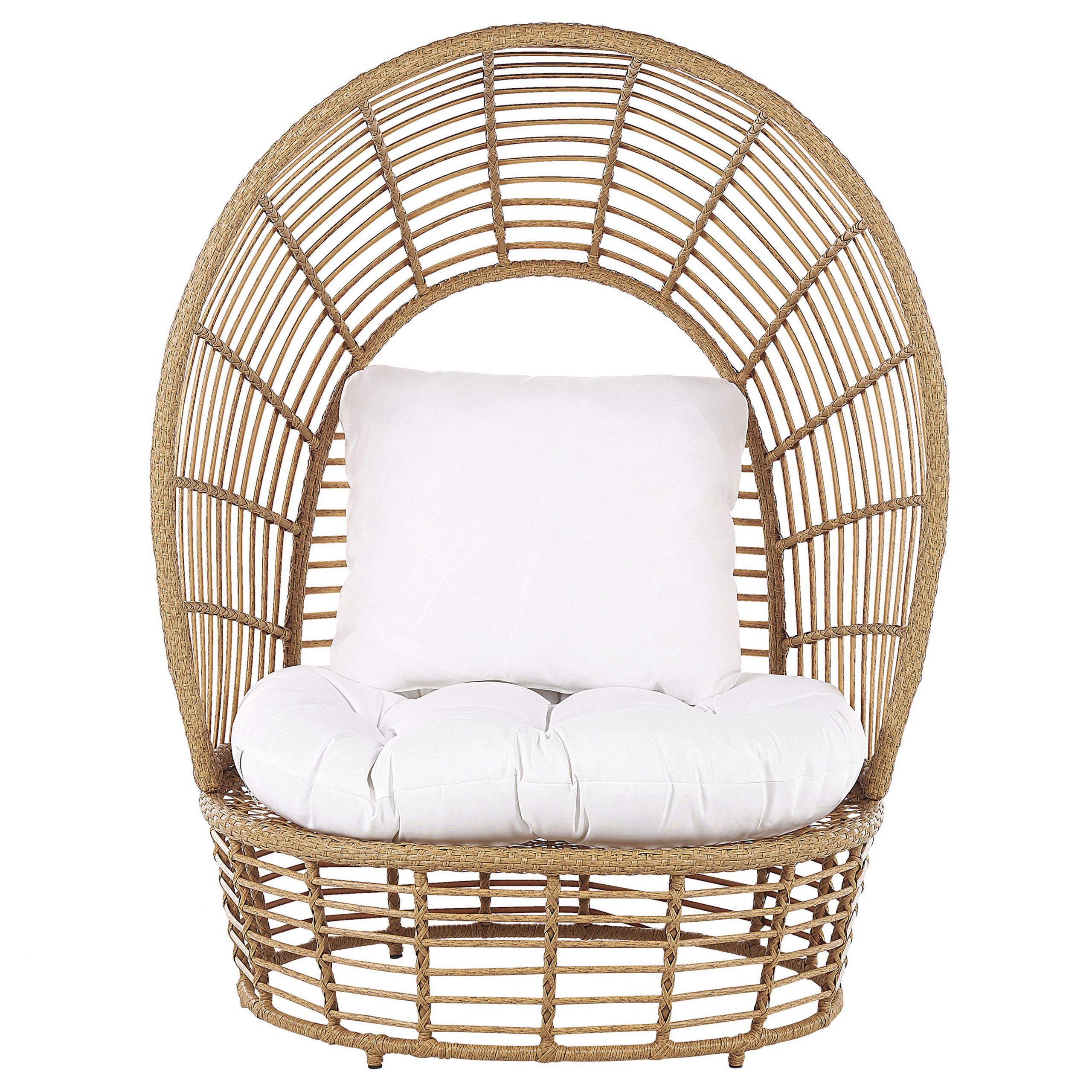 Fauteuil Rotin Beige LIDO - Beliani - Image 3
