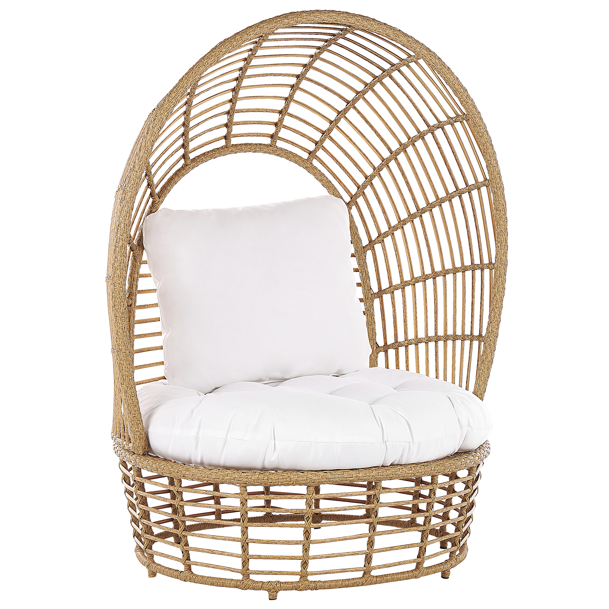 Fauteuil Rotin Beige LIDO - Beliani - Image 1