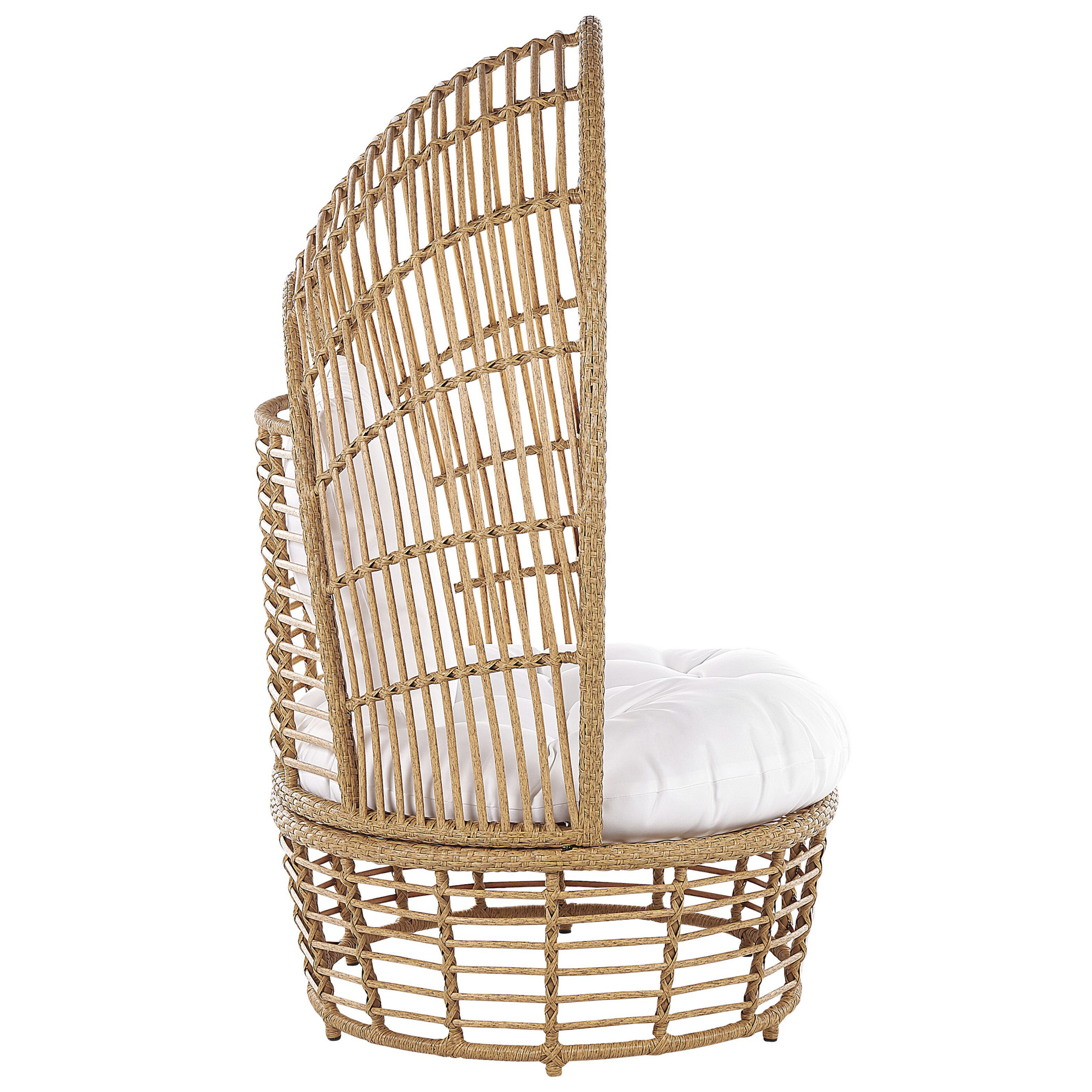 Fauteuil Rotin Beige LIDO - Beliani - Image 4