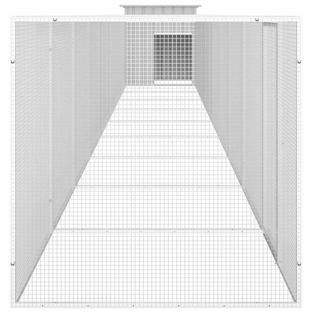 Vidaxl - Cage pour poules Gris 1000x91x100 cm Acier galvanisé vidaXL 3106467 - Imagen 5