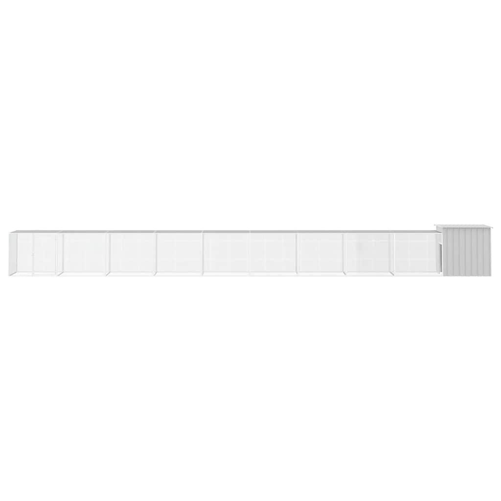 Vidaxl - Cage pour poules Gris 1000x91x100 cm Acier galvanisé vidaXL 3106467 - Imagen 4