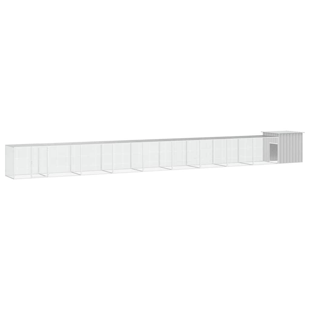 Vidaxl - Cage pour poules Gris 1000x91x100 cm Acier galvanisé vidaXL 3106467 - Imagen 1