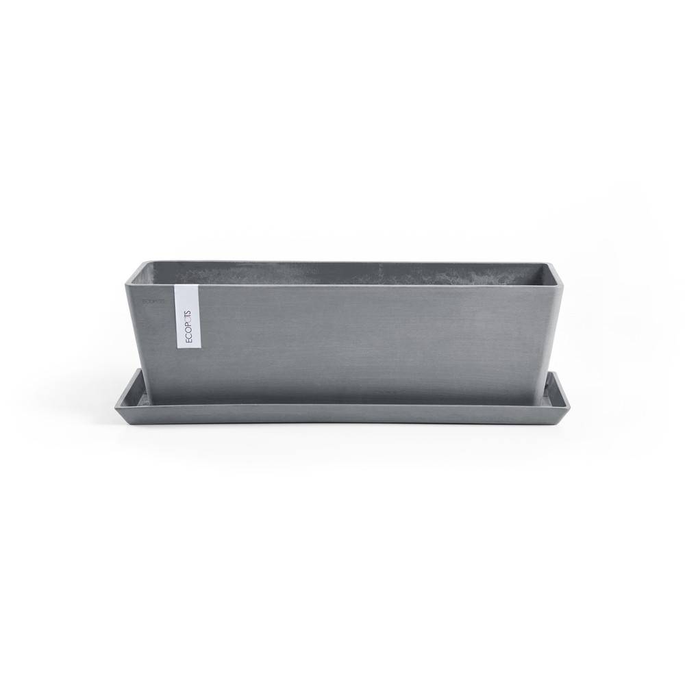 Ecopots - Pot Rectangulaire Bruges 65 New Bleu Gris - 65 x 17 x H. 17 cm - 13,5 L ECOPOTS - Imagen 4